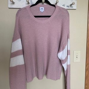 Pale Pink Striped Sweater